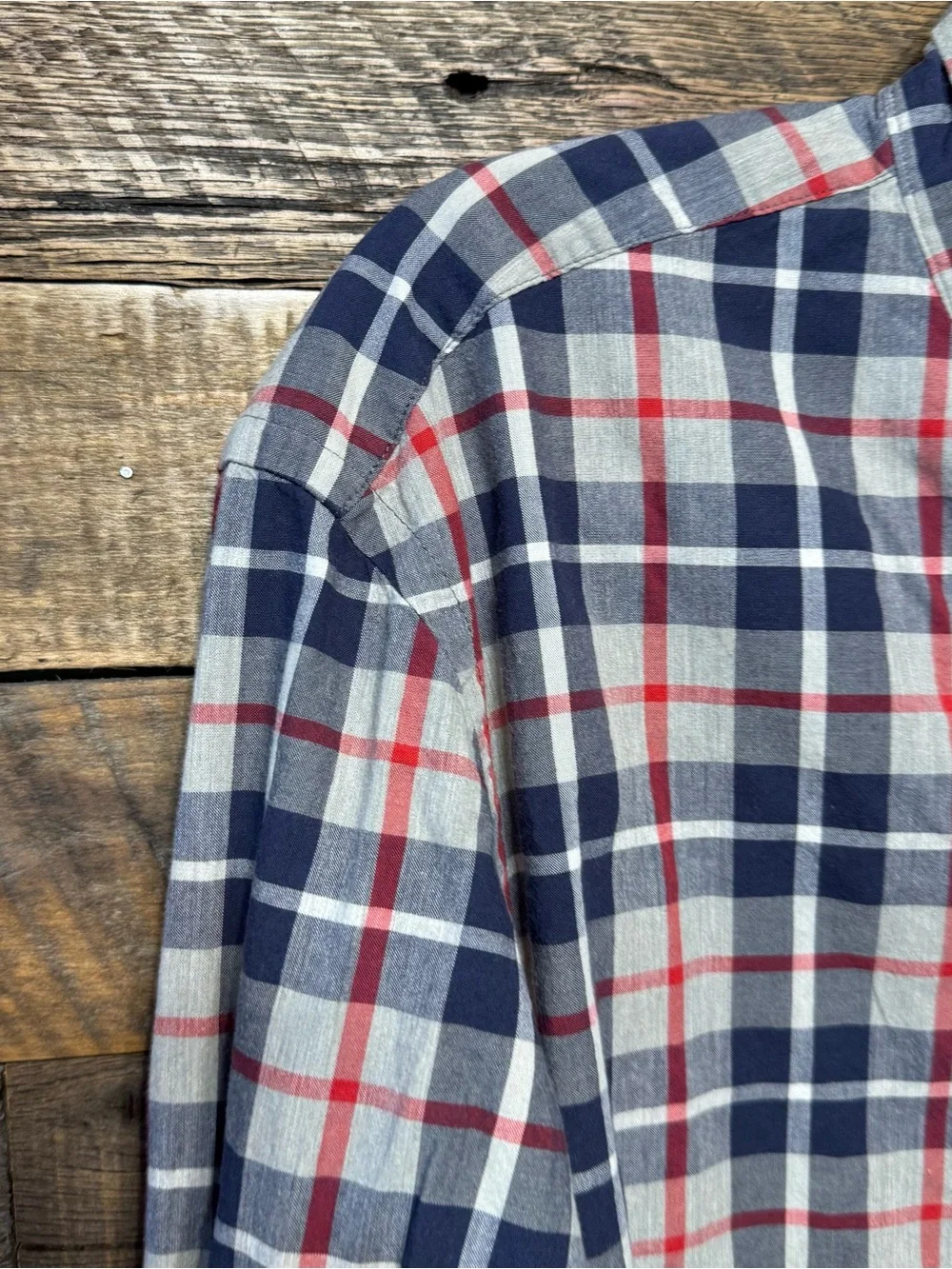 J Crew Mercantile Mens Large Flex Slim Fit Cotton Stretch Button Down Shirt